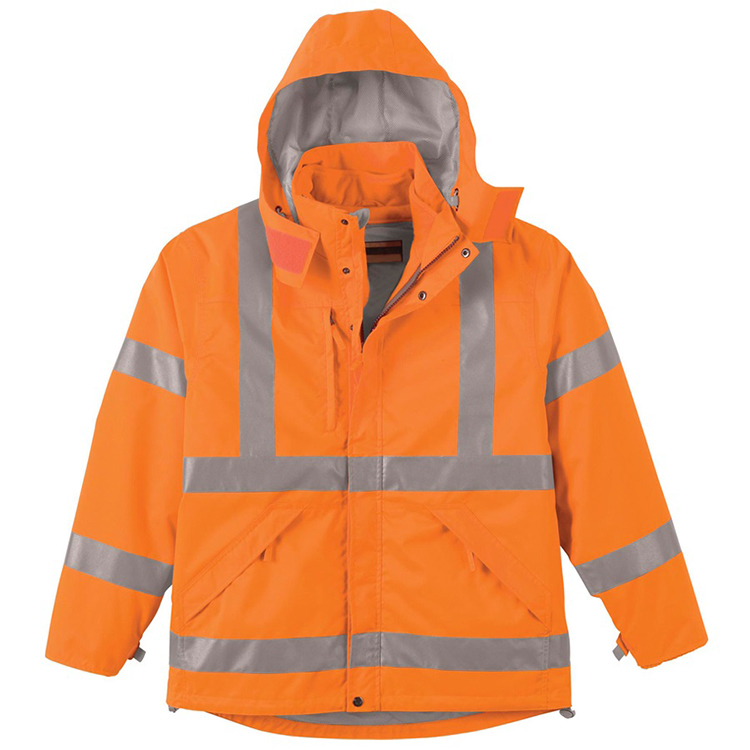 High Visibility Orange Safety Jacket
