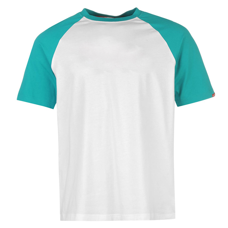 Round Neck Blue Shoulders T-Shirts