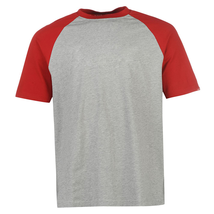 Round Neck Red Shoulders T-Shirts